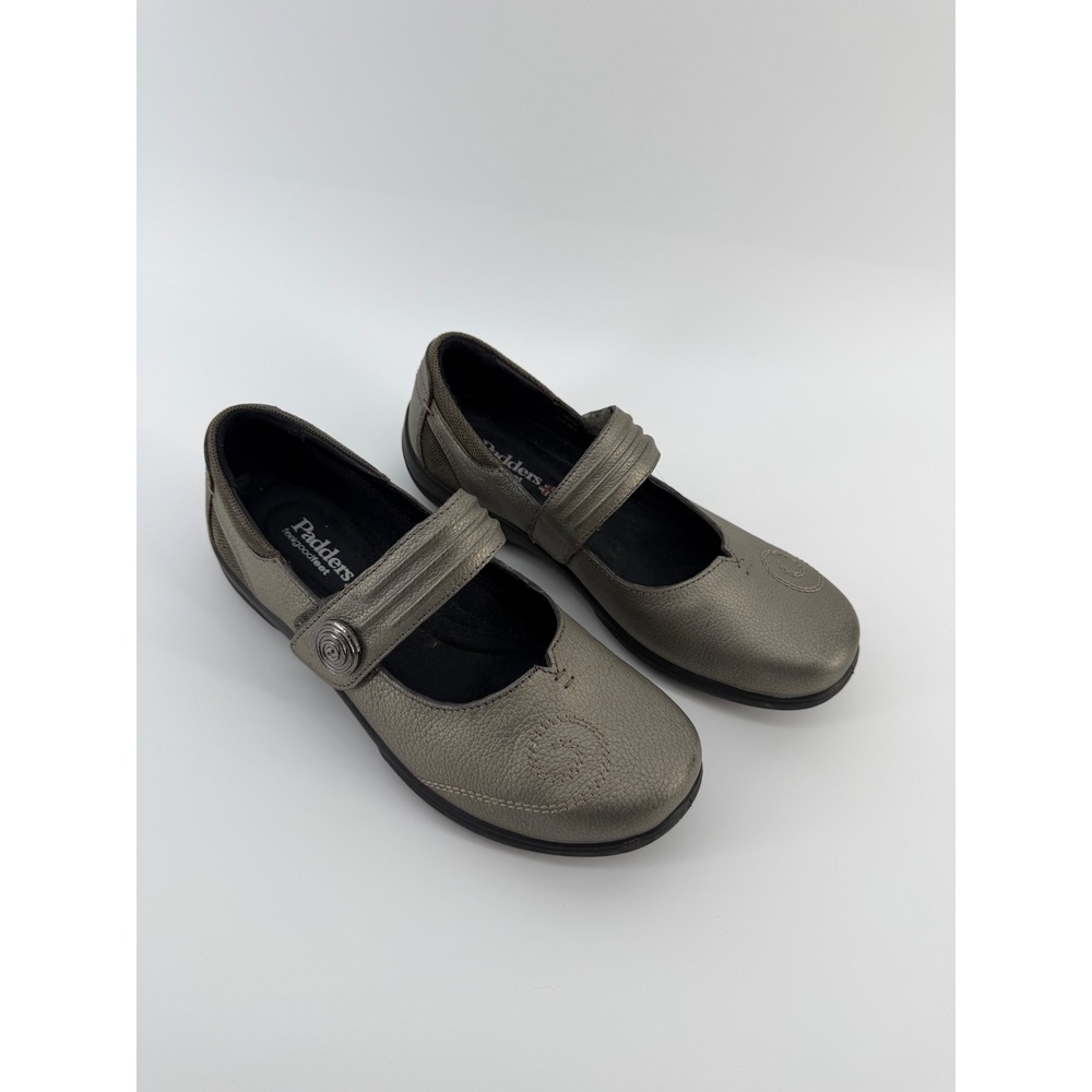 Padders Women's Size 7 EEE Pewter Mary Jane Comfort Shoes Wide Width‎